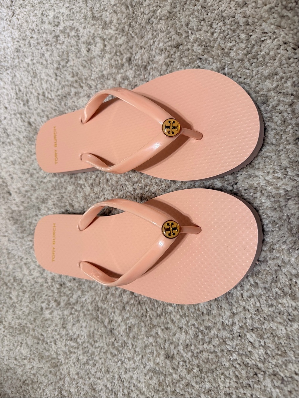 Tory Burch Perfect Blush Logo Flip Flop Sandals Size 8 (New)